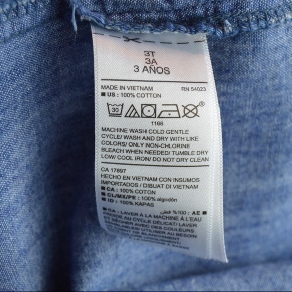 Old Navy Girls 3T Chambray Short Sleeve Tunic Shirt‎ - Picture 5 of 6